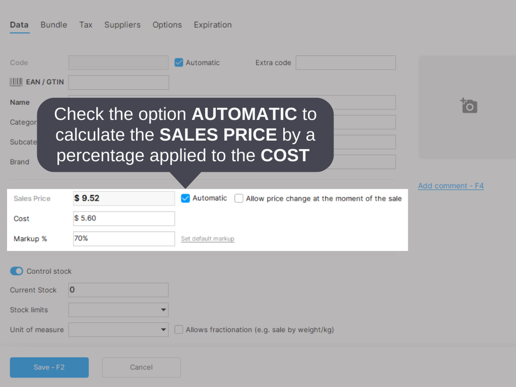 How to register a product and stock
